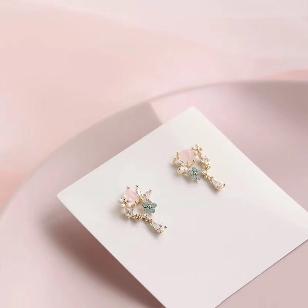 Floral Sterling handmade earrings
